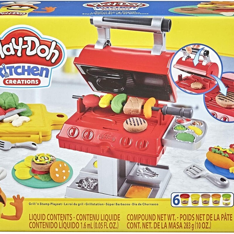 BBQ Grill Playdoh Playset, Ages 3+, Size: Playdoh