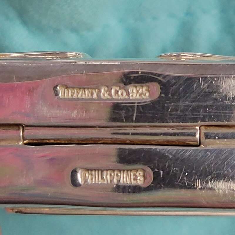 Retro 1980's 925 Sterling Silver  World Traveler Suitcase Trinket/Pill Box, Made in the Philippines