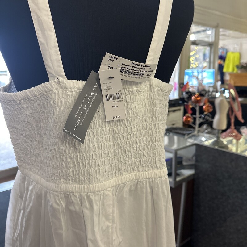 Lane Bryant NWT Sun Dress, White, Size: 18