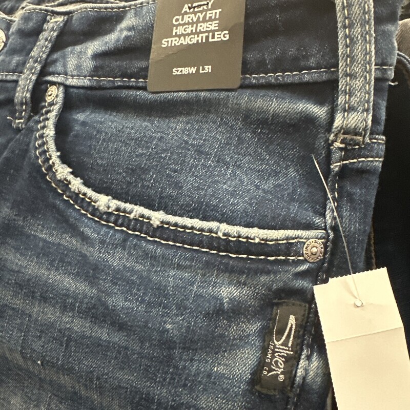 Silver Jeans Co NWT, Blue, Size: 18W $69.99