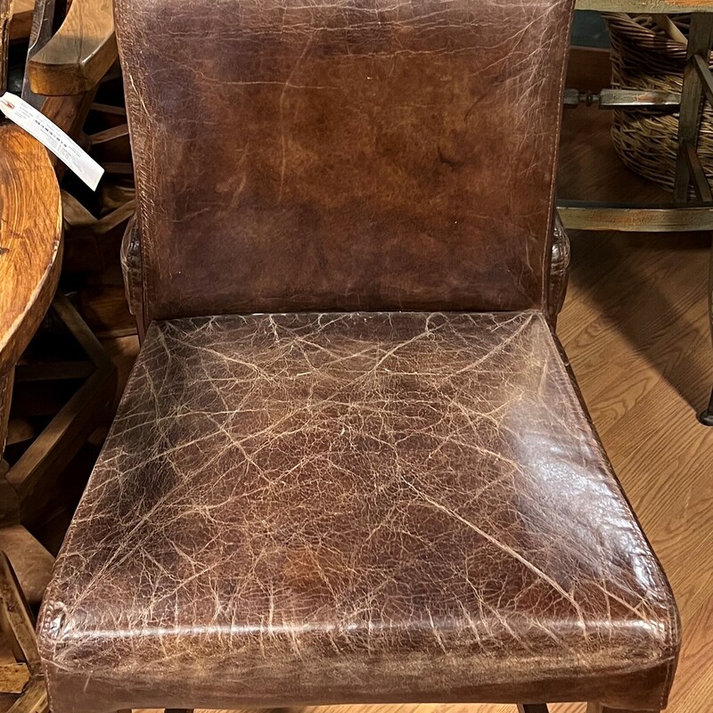 Wood & Leather, Brown<br />
44in tall, 30in seat