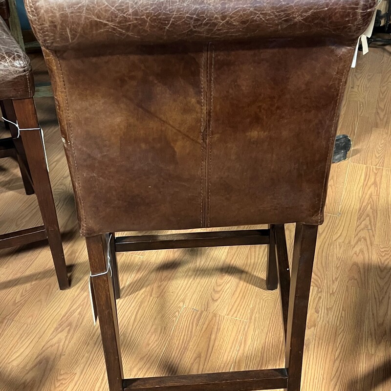 Wood & Leather, Brown<br />
44in tall, 30in seat