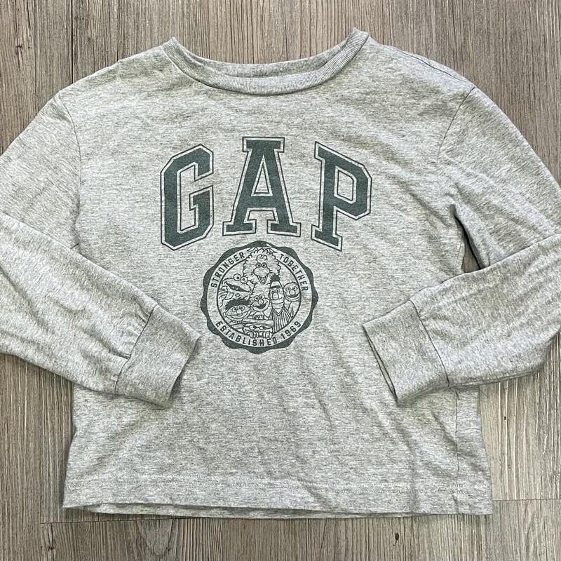 Gap LS Tee, Grey, Size: 4-5Y