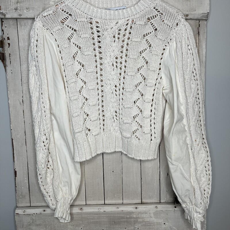 Sweater ZARA, Cream, Size: Small