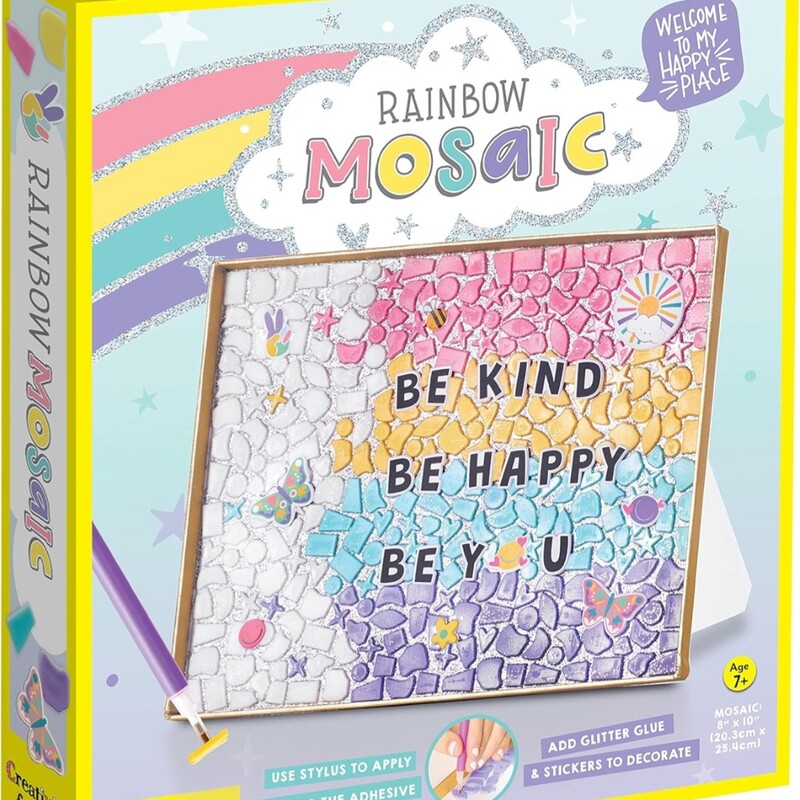 Rainbow Mosaic, Ages 7+, Size: Create