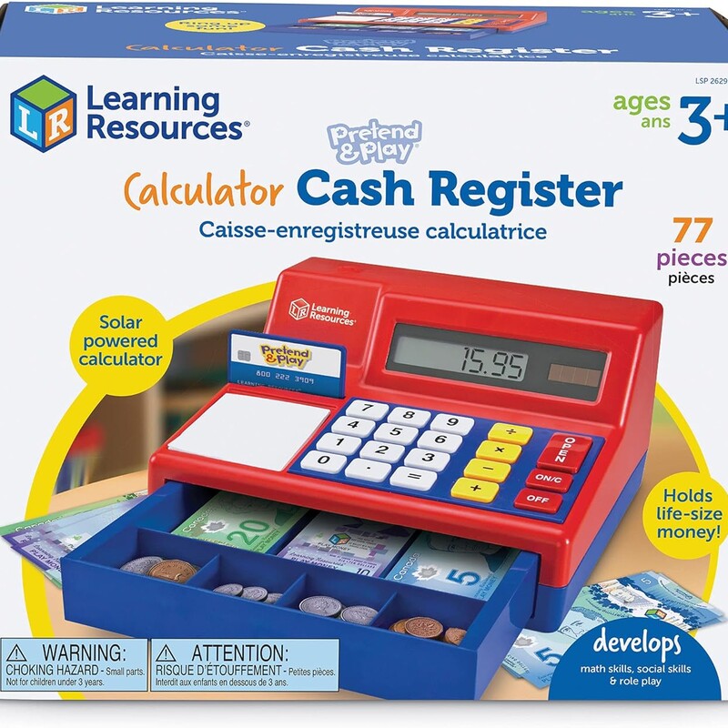 Teaching Cash Register, Ages 3+, Size: Education