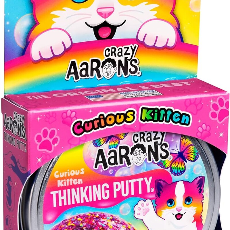 About this item
Clear putty with pink and yellow irregular shaped glitter pieces
Stretch it, bounce it, pop it, tear it, and sculpt it!
Never dries out!
Fun for ages 3+
Includes 1/5 lb (90 g) of Genuine Crazy Aaron's Thinking Putty
Manufactured in the USA with the finest materials from around the world