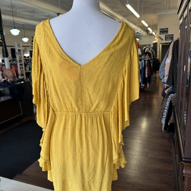 Kori Flowy V Neck Short Sleeve Top<br />
Size: XL<br />
Color: Mustard<br />
All sales are final<br />
Pick up in store or get it shipped to you<br />
*additional shipping fees*