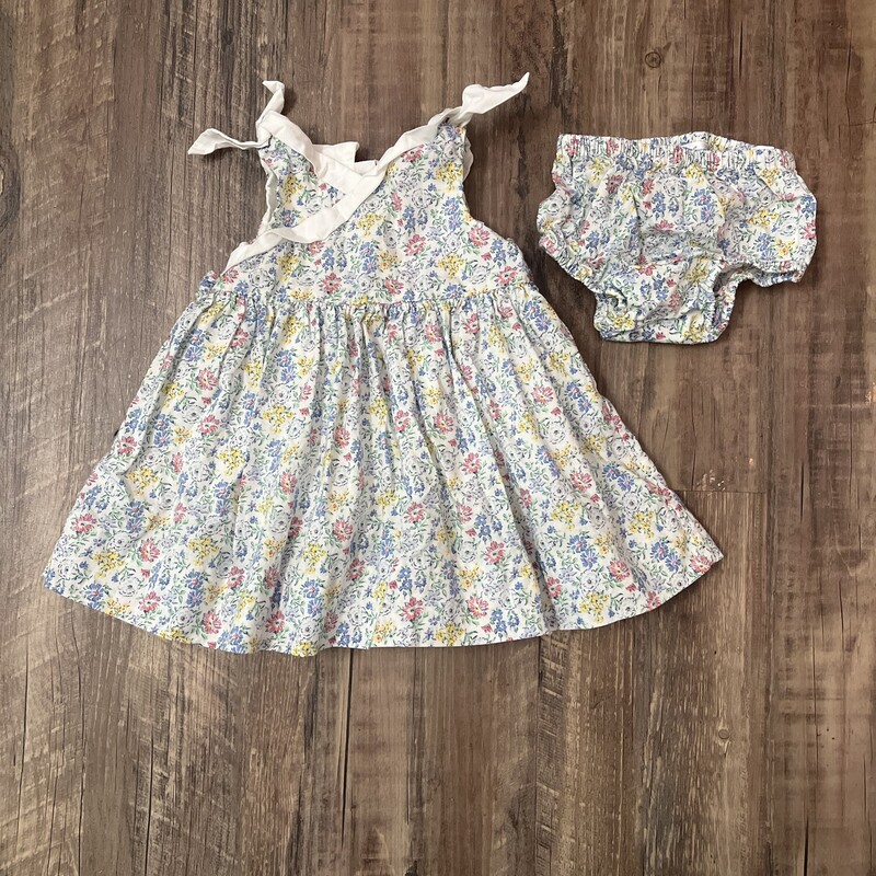 Ralph Lauren Print Dress, White, Size: Baby 3m