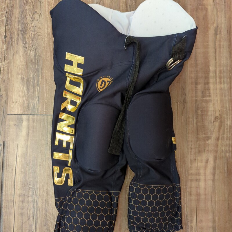 Hornets Football Shorts, Gold, Size: Youth XL