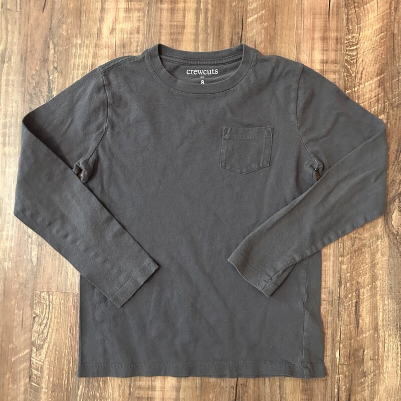 Crew Cuts Pocket Tee, Gray, Size: Youth S