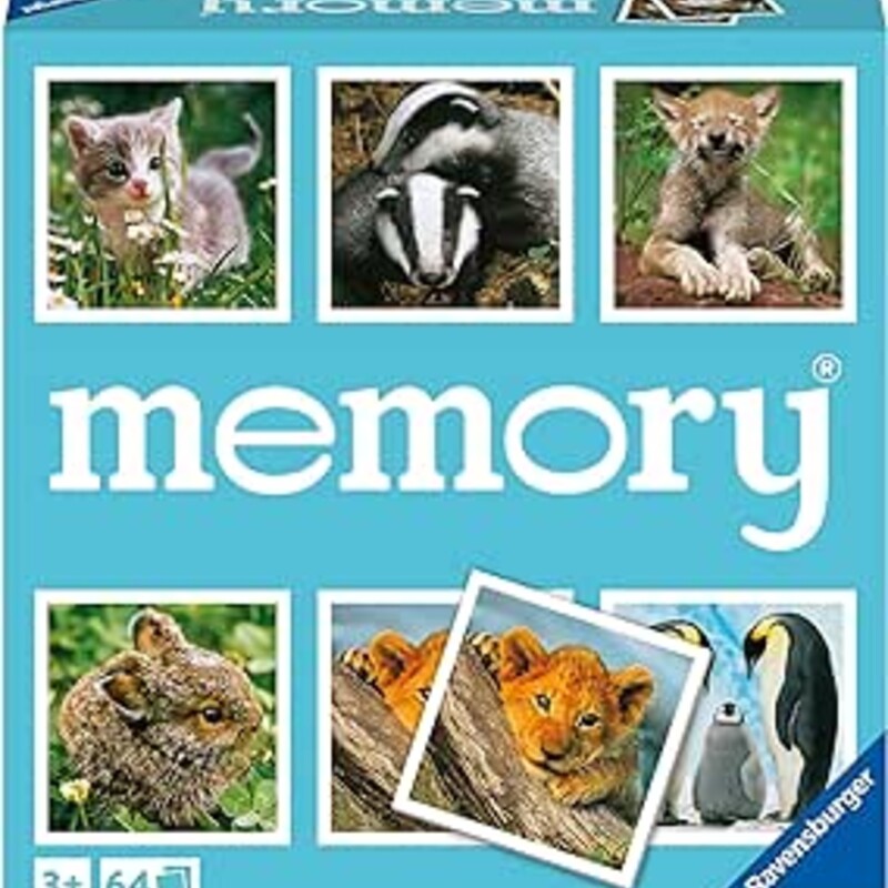 Animal Memory Game, 3+, Size: Game
