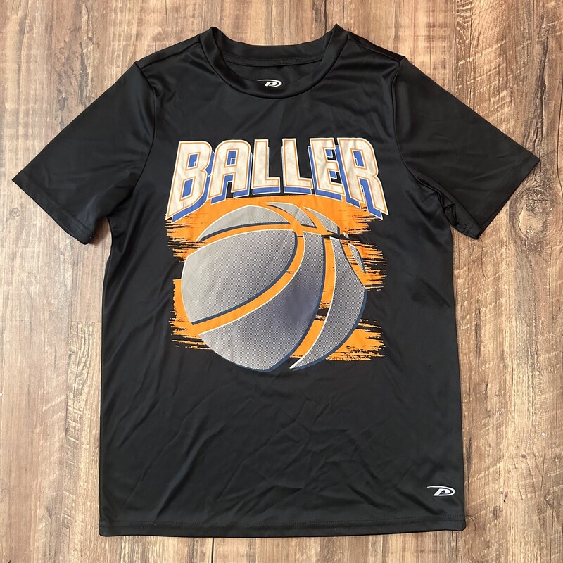 Pro Player BBall Tee, Black, Size: Youth XL