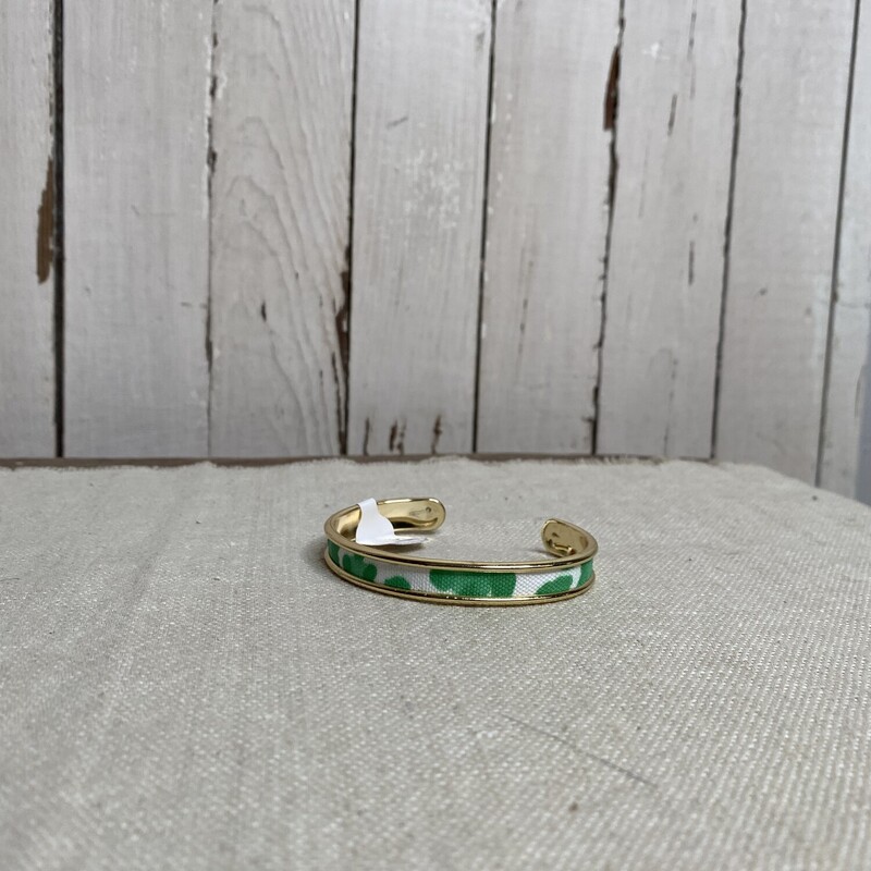 Cuff Bracelet, Gd/green, Size: None