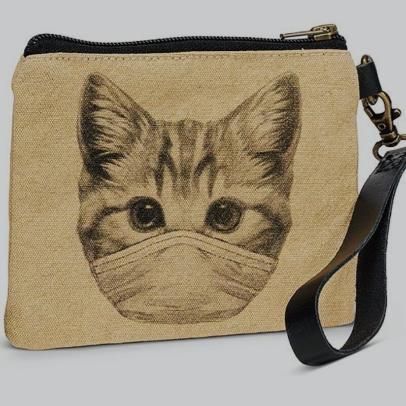 Masked Cat Strap Pouch