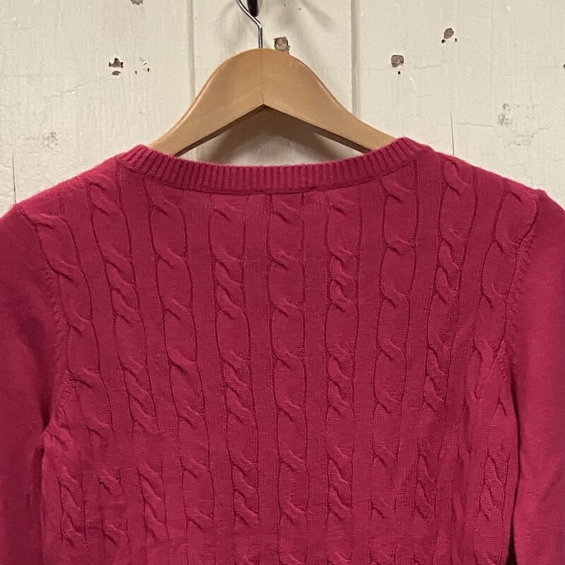 Fusch Cble Wool Sweater<br />
Fuschia<br />
Size: S - P