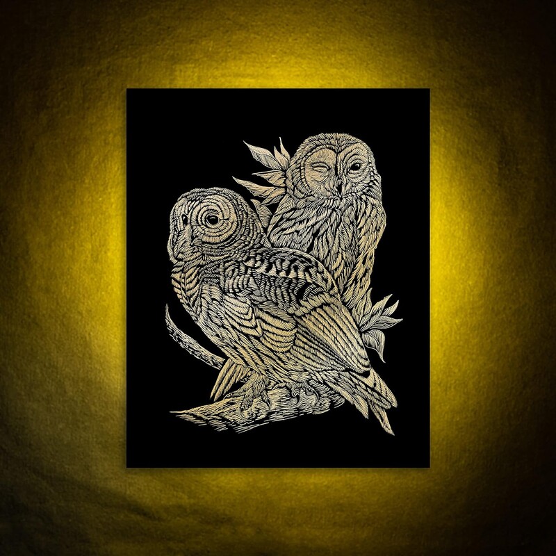 Engrave Art Owl, 8+, Size: Adult Art