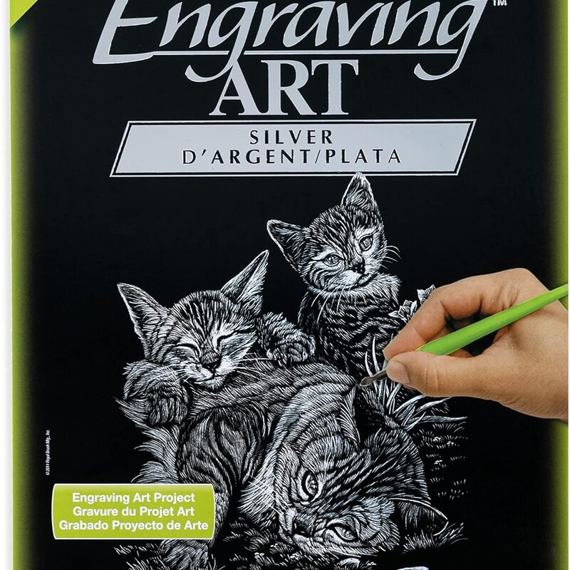 Engrave Art Tabby Cats