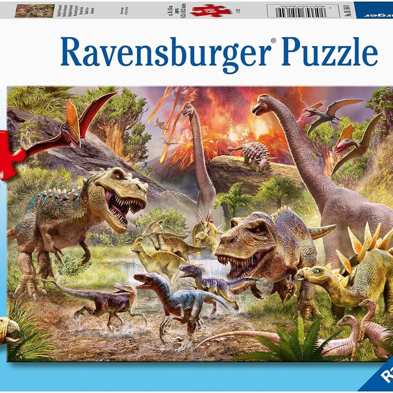 60pc Puzzle Dinosaur Dash, 4+, Size: Puzzle