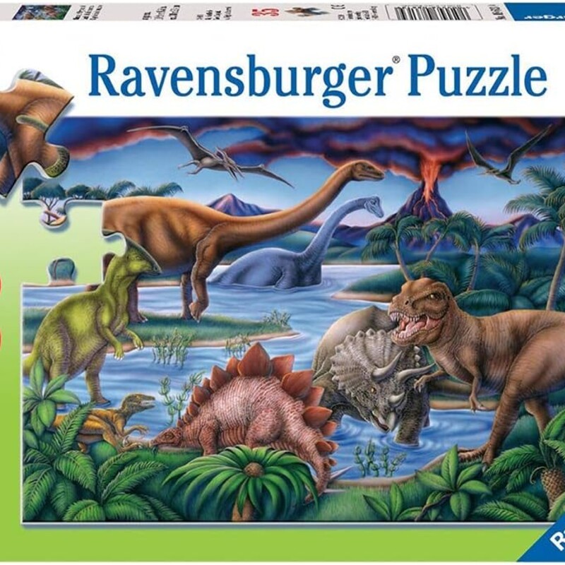 Dino 4Playground 35pc Puz, 4+, Size: Puzzle