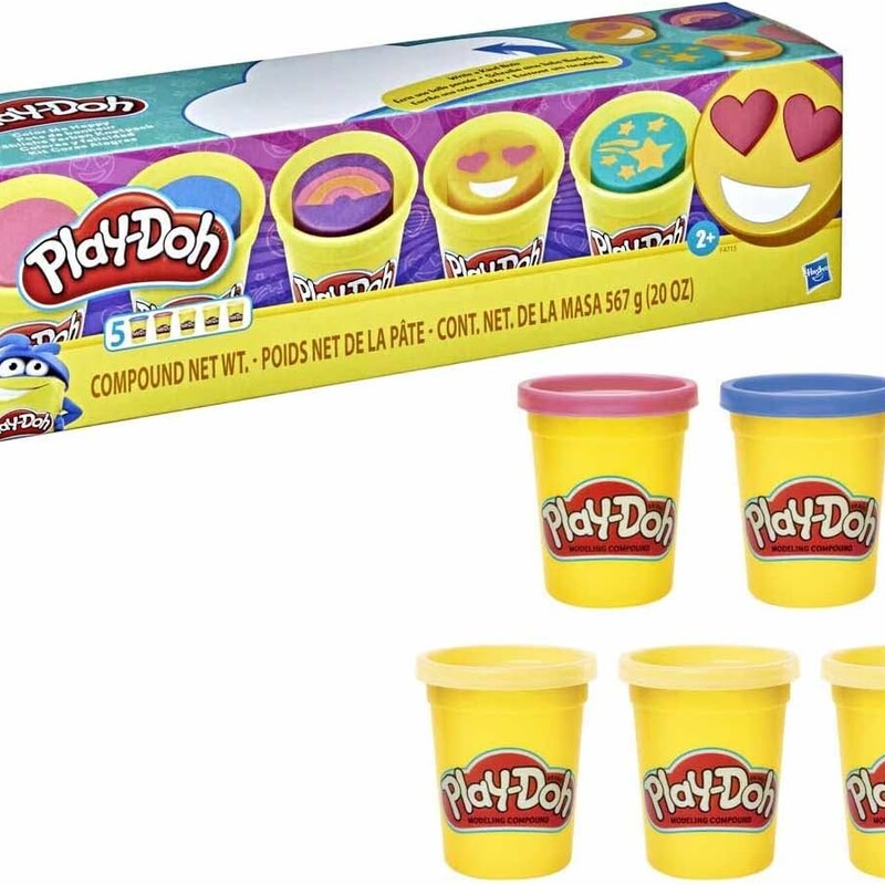 5 Pk Playdo Colour Me Hap, 2+, Size: Playdoh