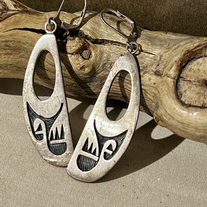 Sterling Native American earrings