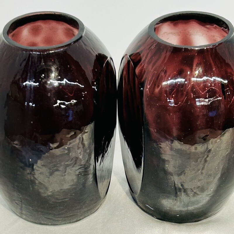 2 Dell Blown Glass Vases