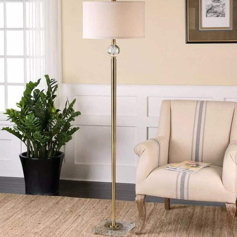 Uttermost Mesita Floor Lamp
Gold Clear Cream Size: 17 x 68H
Retails: $519.00