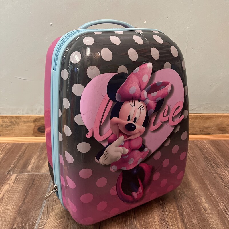 Minnie Hard Suitcase, Pink, Size: Bags