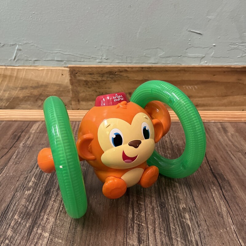 Bright Starts Monkey Roll, Orange, Size: Baby Toys