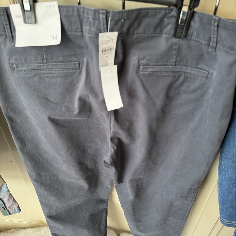 NWT Loft The Slim Pants, Grey, Size: 14<br />
All sales final<br />
Shipping Available<br />
Free in store pickup within 7 days of purchase