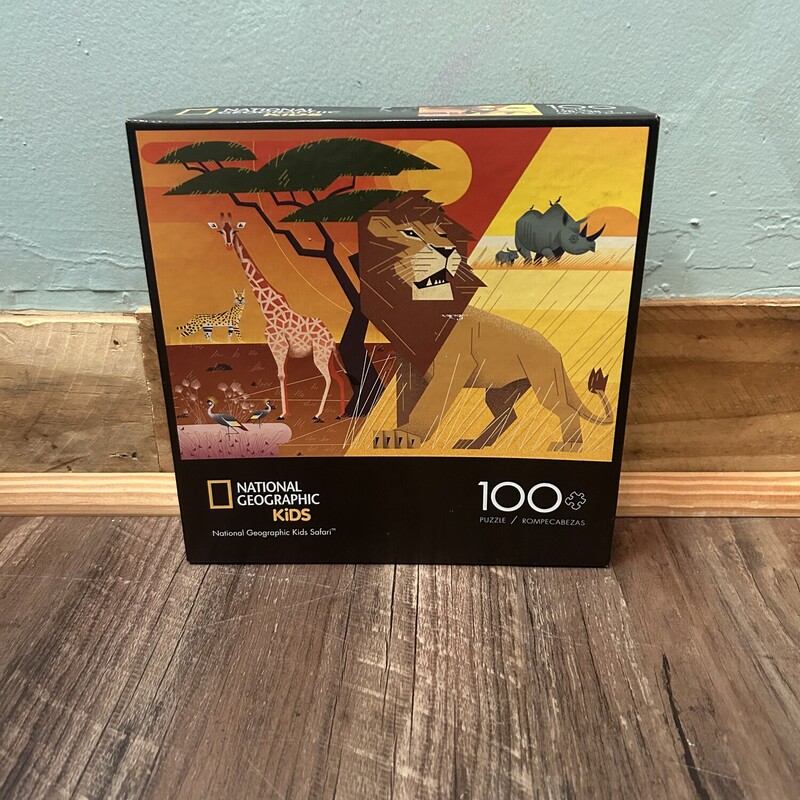 Nat Geo Lion 100pc Puzzle, Black, Size: Puzzle