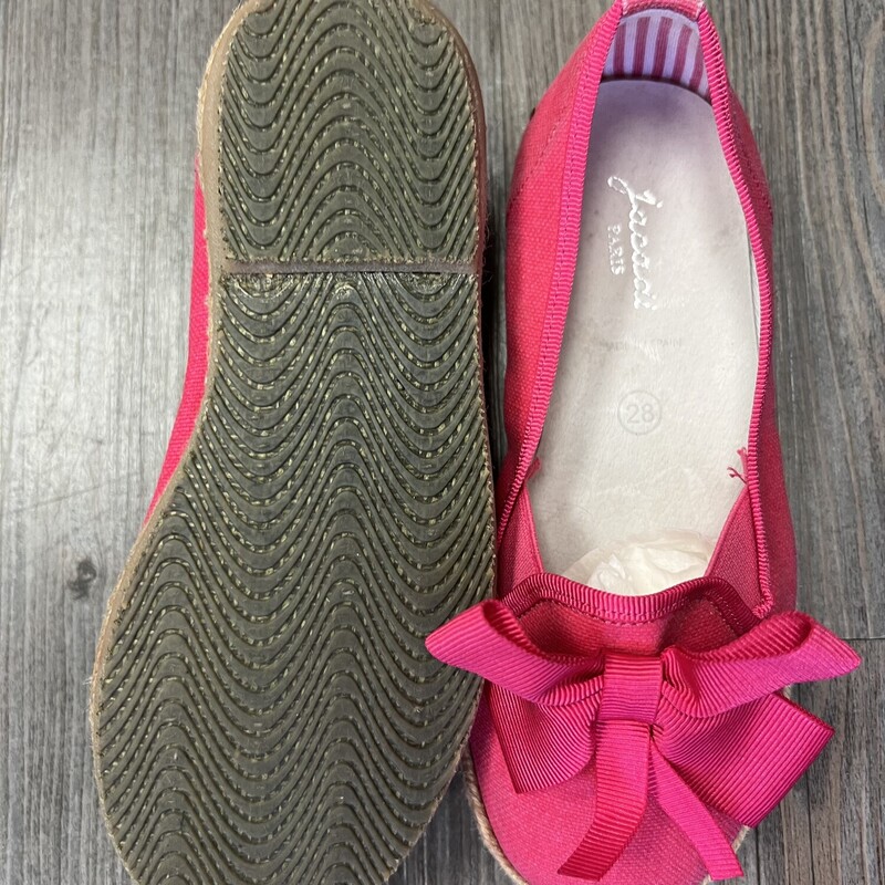 Jacadi Cotton Canvas Flats with Grosgrain Bow
Pink, Size: 11Y