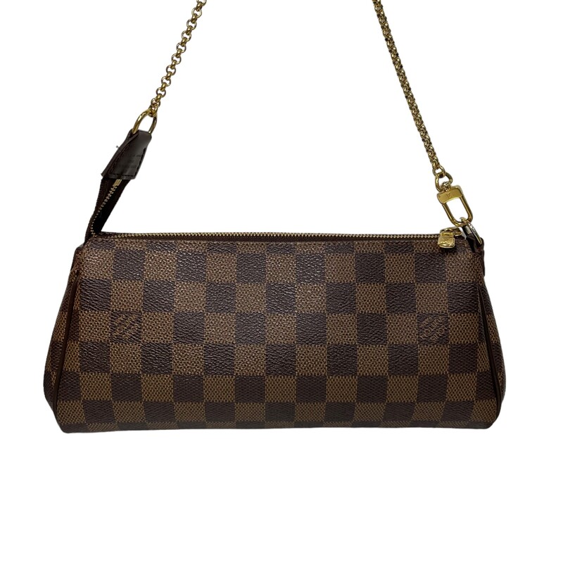 Louis Vuitton Eva  Damier Bag
Size: PM
Does not come with crossbody strap.

Base length: 9.75 in
Height: 5 in
Width: 2 in
Drop: 8 in