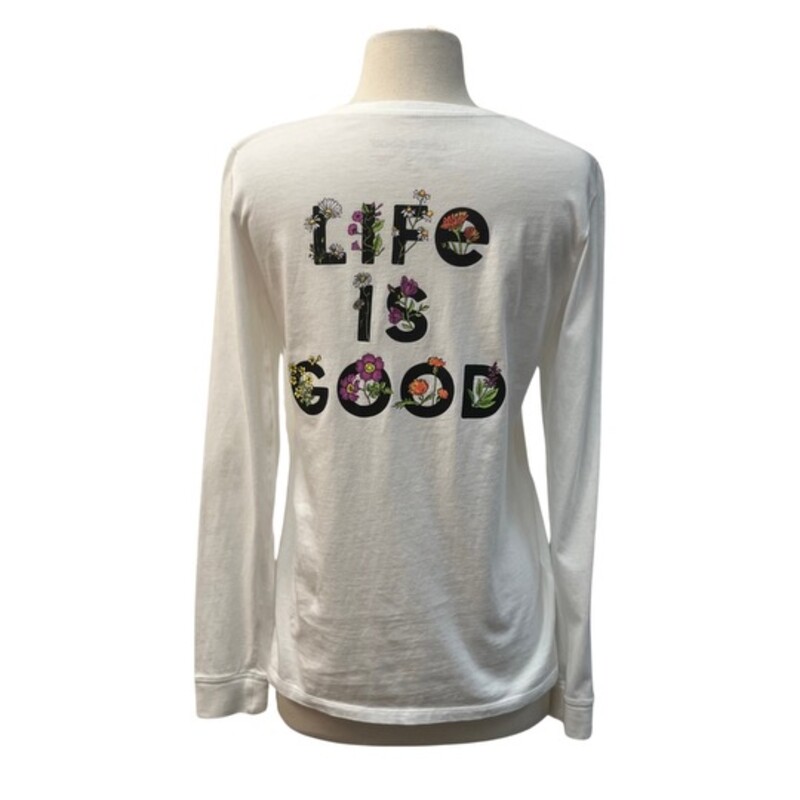 Life Is Good Tee
Crusher-Lite
White and Floral
Size: Small