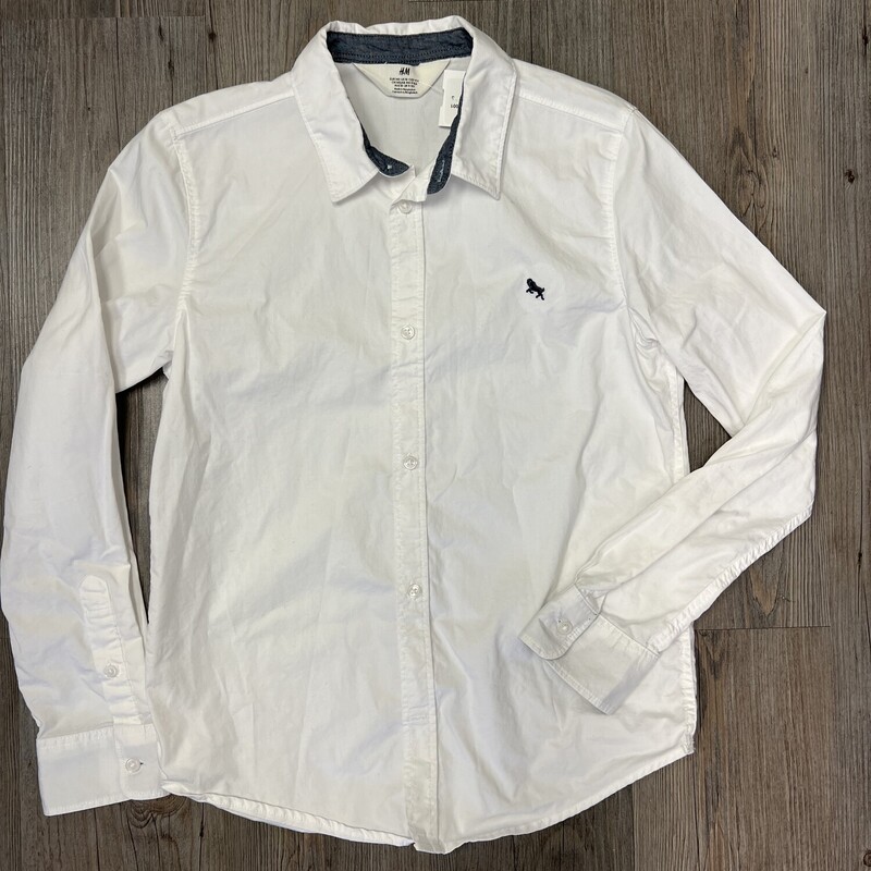 H&M Dress Shirt, White, Size: 9-10Y