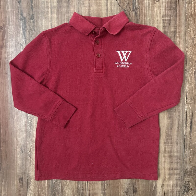 Walsingham L/S Polo 7, Red, Size: Youth Xs