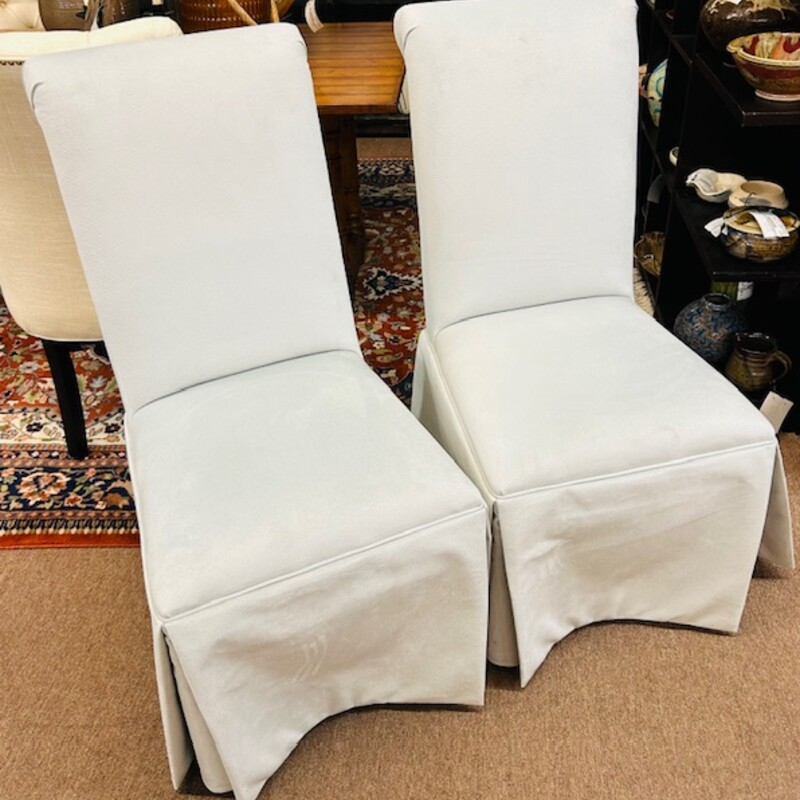 2 Skirted Parsons Chairs