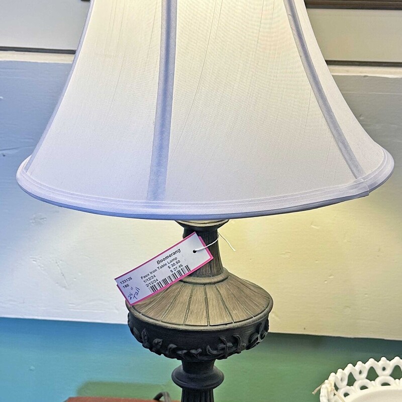 Faux Iron Table Lamp