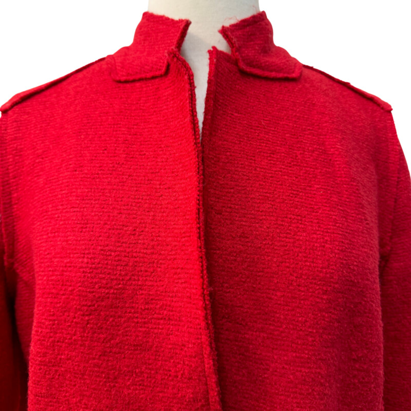 Chicos Ottoman Jacket
Boiled Wool Blend
Color: Red
Size: Medium