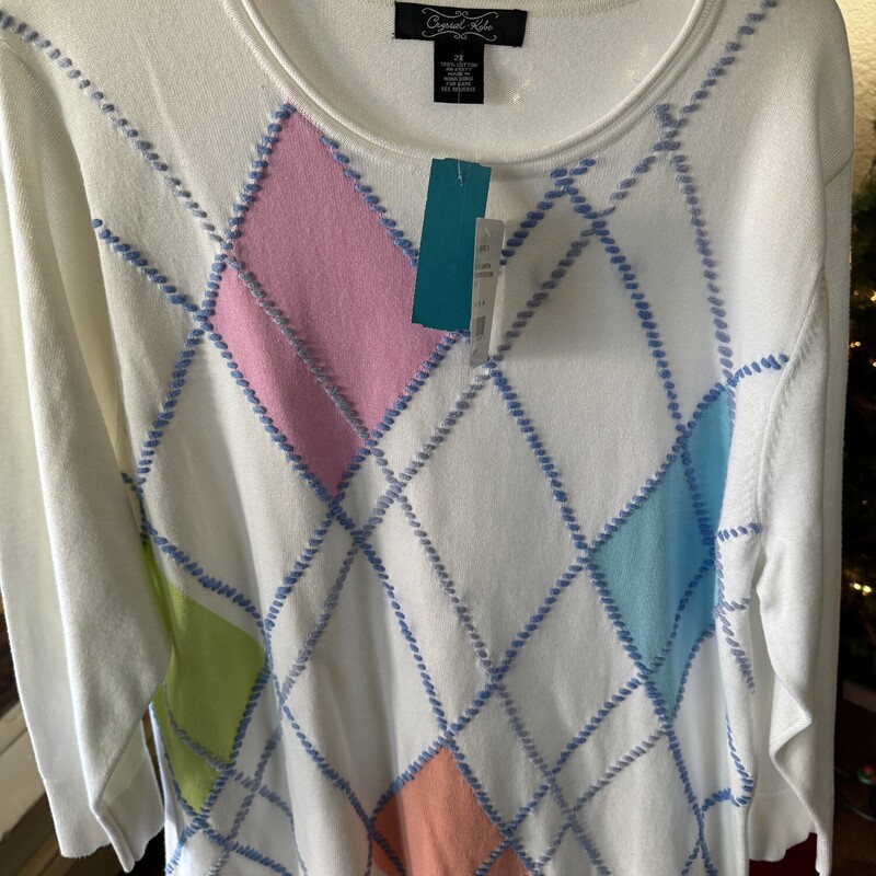 NWT Crystal Kobe Sweater, Blu/Pnk/, Size: 2X
All Sales are final.
Pick up in store within 7 days of purchase or have it shipped.