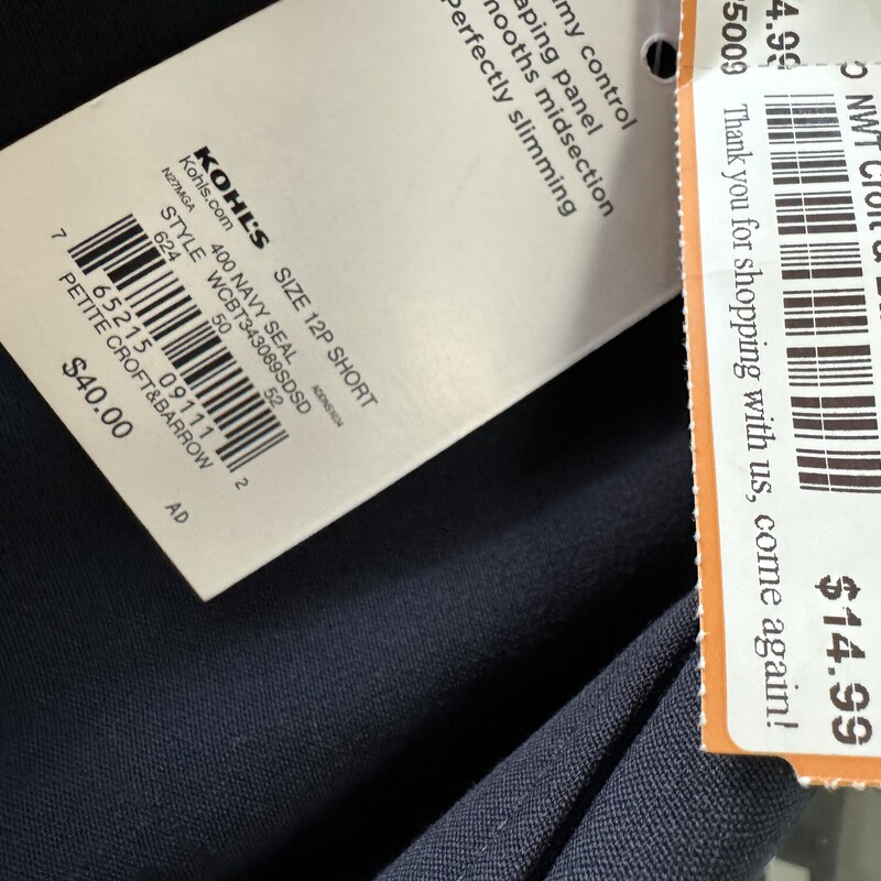 NWT Croft & Barrow Dress Pants, Navy, Size: 12P Short
Available for in-store pick up or have shipped
All Sales Are Final . NO Returns.
