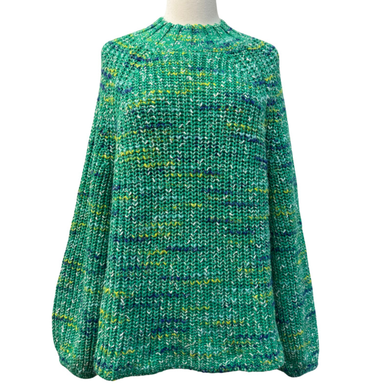 Gap Mock Neck Sweater
Knitted Design
Cotton Blend
Green, Blue, White and Yellow
Size: XL