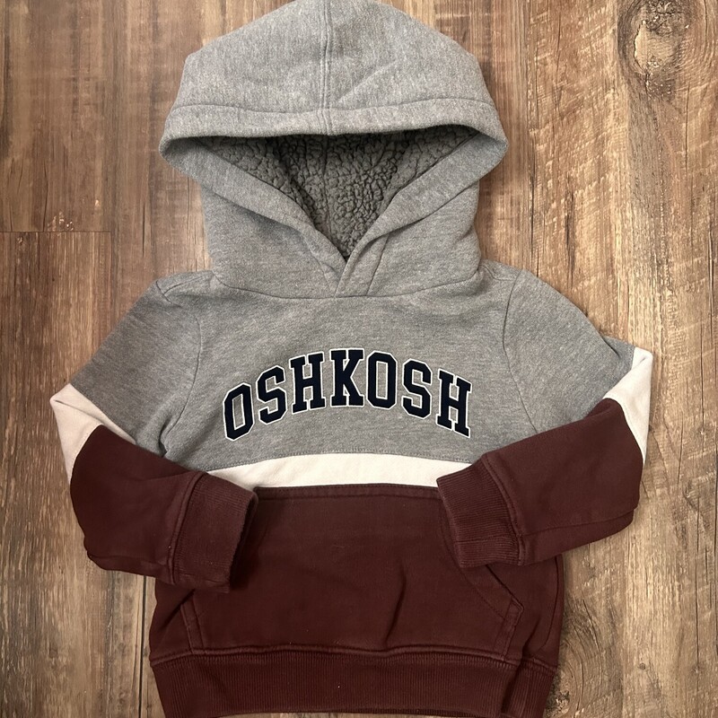 Oshkosh Sherpa Hood, Gray, Size: Toddler 2t