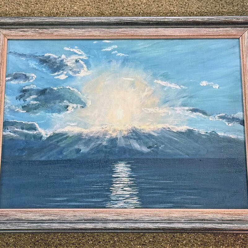 Sunrise Over Ocean Oil Painting
18.5 In x 14.5 In.