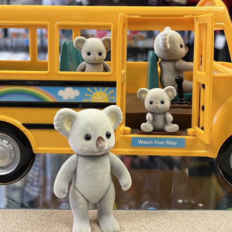 Calico Critters School Bus Yellow, Size: 3Y
Includes four Koalas.