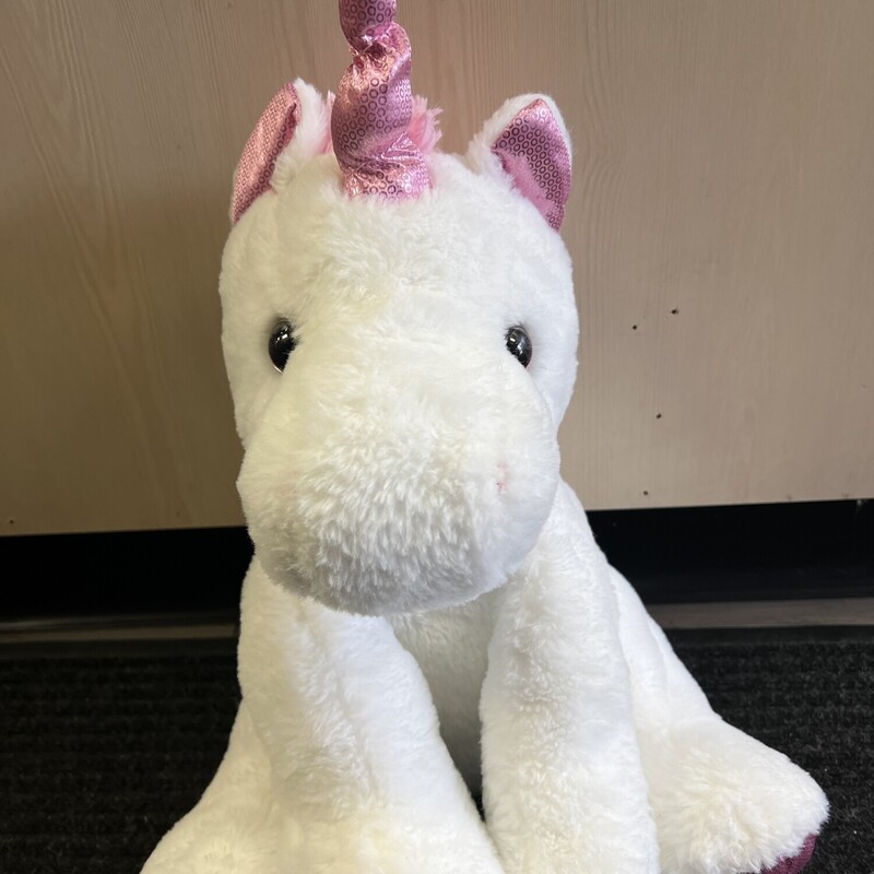 Unicorn Plush, White, Size: 20 Inch