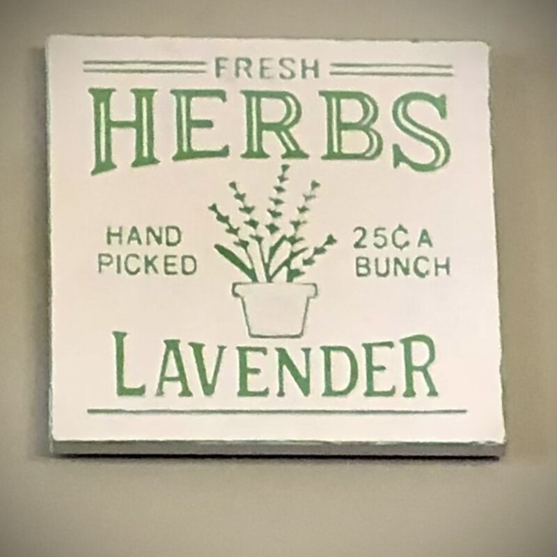Lavender Herbs Sign