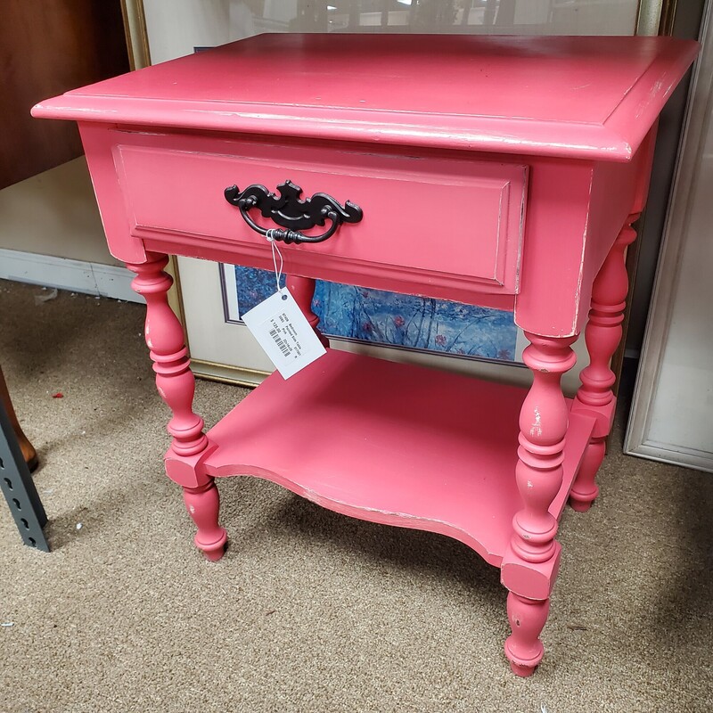Painted Sterling House Side Table, Pink, Size: 22x16x25