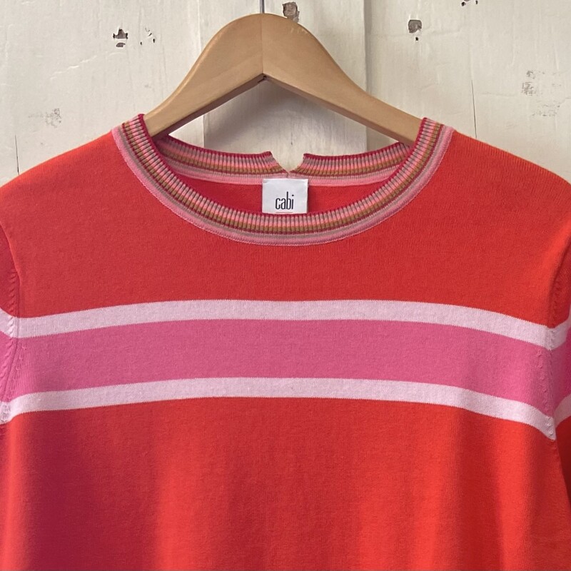 Org/pnk Stripe Sweater
